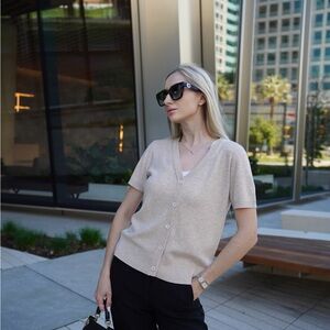 Elegant Beige Women's Top